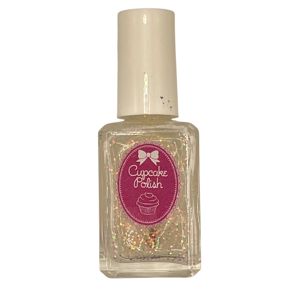 Cupcake Polish Indie Nail Lacquer 15‎ ML "Frosting" White Holographic Glitter